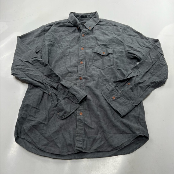 j.Crew men’s gray cotton button down shirt L L100-33 - Picture 2 of 6